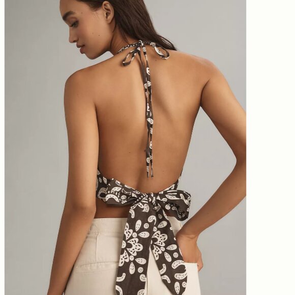 Brand New Anthropologie Forever That Girl Open-Back Halter Top - Picture 2 of 9